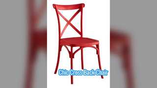 Red Cross Back Chair Stylish & Durable